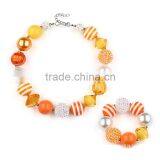 Hottest Baby Girls Jewelry Set Kids Chunky Princess Necklace and Bracelet Set Wholesale thumbnail-1