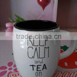 New Creative Promotional 400 ml Glazed Barrel Ceramic Coffee Mug With Different Logo thumbnail-2