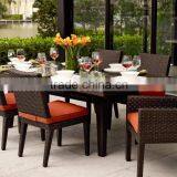 Wicker Rattan Outdoor Dining Set Furniture (1.2mm Alu Frame With Powder Coated,10cm Thick Cushion With 250g Polyester) thumbnail-1