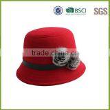 35% Cotton 65% Polyester Red Woman Felt Hat Pattern Frees thumbnail-1