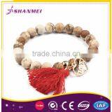 Tested Large Supplier Delicate Matte Synthesis Lapis Lazuli Custom Charm Beaded Bracelet thumbnail-6