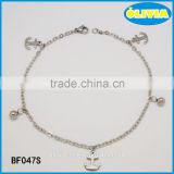 Olivia Jewelry Charms Bracelet Stainless Steel Anchor Charms Bracelet For Men And Women