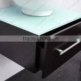 White Bowl Shape Ceramic Basin Mini Bathroom Vanity With Side Cabinet thumbnail-4