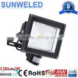 SUNWE LED Security PIR Sensor LED Flood Light 10w 20w 30w 50w 70w 100w with CE IES IP65