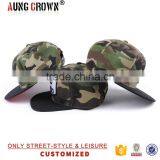 Flat Brim 6 Panel Camo Hat and Cap thumbnail-4
