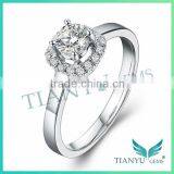 925 Sterling Sliver Anniversary Rings Foreverone 9 Hearts & Flower VVS1 E-F Round Cut Synthetic Moissanite Diamond Wedding Rings thumbnail-1