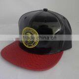 Fashion PU Leather 6-Panel Snapback Hats