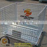 New Removable Galvanized Steel Transport Cages Saving Space Collapsible Cages Factory Used Heavy Duty Metal Storage Containers
