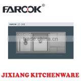 Beautifuly Double Bowl With Drainboard Easy Install Stainless Sink High Quality Kitchen Sink thumbnail-1