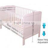 Europe Standard Wooden Nursery Baby Bed, 2 in 1 Baby Cot Toddler Bed thumbnail-3