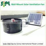 SUNNY FAN Gable Wall Mounted Industrial Solar Ventilation Hot Air Exhaust Fan With Fan Guards Solar Power Wall Ventilator thumbnail-3