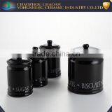 5pcs Black Ceramic Kitchen Jar Set for House/office/hotel thumbnail-2