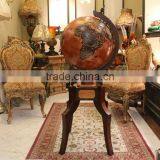 Living Room Decoration Luxury Wooden Globe Stand Embossed Style thumbnail-1
