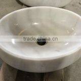 Carrara White Marble Sinks Round Basin Hot Sale thumbnail-4