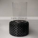 Black Bio Ethanol Fireplace, Stylish Indoor Fireplace, Stone Fireplace thumbnail-2