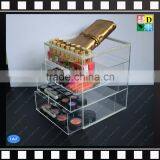 Wholesale Clear Acrylic Makeup Organizer Cosmetic Organizer and Large 4 Drawers Jewerly Chest thumbnail-1