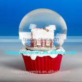 Beautiful 3D Snow Resin House With Red Base Christmas Gifts Snow Globe Diameter 65mm thumbnail-1