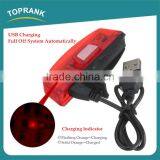 LED USB Rechargeable Bike Headlight Waterproof COB Bicycle Front Rear Light thumbnail-3