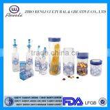 10Pieces Europe Glass Spice Storage Bottle with Decal Pattern