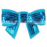 4.5 CM Turquoise Sequins Hair Bows Hairgrips thumbnail-1