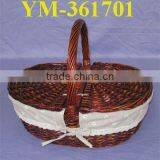 Wholwsale Full Willow Picnic Basket With Lid and Handle thumbnail-1