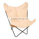 Classic Butterfly Chair Leather With Iron Frames Leisure Chair thumbnail-3