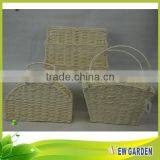 Factory Prices Brightly Round/Square/Retangle White Nylon Rope Basket thumbnail-4