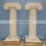 Beige Decoration Column Garden Marble Roman Pillars for Sale