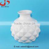 Chinese Home Decor Vase White Ceramic Pineapple Shaped Vase thumbnail-1