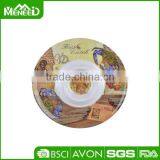 13" Creative Fresh Seawolrd Postcard Custom Round Dipping Bowls, Melamine Snack Dip Dishes thumbnail-1