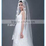 Spaghetti Strap Lace Sexy Low Back 5 Layers Ruffles Wedding Dress With Bridal Mantilla Veil thumbnail-4