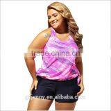 China Factory Price Custom Hot Fat Women Two-Piece Swimming Wear Suit thumbnail-2
