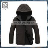 Black Softshell Jacket Army Green Hooded Business Jacket thumbnail-3