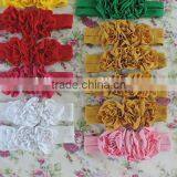2016 Baby Flower Headbands Wholesale Infant Cotton Hair Band Baby Headwear Flower Hair Elastic Headbands for Babies thumbnail-1