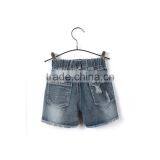 OEM Service Bulk Wholesale Sunflower Print Denim Baby Jeans With Fray Hem thumbnail-2