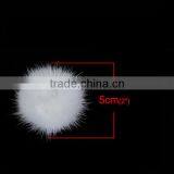Wholesale Wedding Decoration White 50mm Sable Fur Pom Pom Balls thumbnail-2