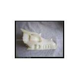 Natural White Marble Rock Crystal Dragon Head Skull thumbnail-1