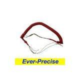 ROHS 28AWG Red Telephone Spiral Cable Cord