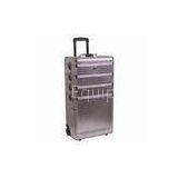 Animal Pattern Aluminum Professional Rolling Cosmetic Organizer, Makeup Artist Wheeled Train Case thumbnail-1