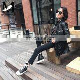 High Quality Popular Young Women Real Sheep Leather Garment Spring Ladies Long Black Coat thumbnail-5