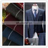 Wool Polyester Viscose Blend Shrink Resistant Plaid and Check Suiting Fabric