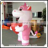 Commercial Vivid Inflatable Cow, Animated Inflatable Pink Cow With Strawberry, Advertising Inflatable Cattle for Oudoor Event thumbnail-3