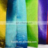 Silk Base Plain Mulberry Silk&rayon Velvet Fabric With Hand Print