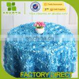 Luxurious Wedding/Restaurant Rosette Table Cloth With Satin Cloth
