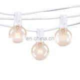 25ft Outdoor Holiday Decoration Lights G40 Globe Incandescent Bulb String Lights White Wire thumbnail-3