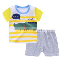 Baby Boys Sets Summer, Girls Clothes Sets Short Sleeve T-shirt+Short Pants Cotton Sports Suits Cartoon Shark Children Clothing/