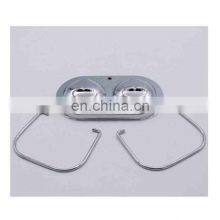 CHROME GM BRAKE MASTER CYLINDER COVER DUAL BAIL BRAKES FOR CHEVY SBC BBC 350 454 COR thumbnail-1