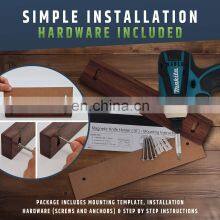 Eco Friendly Wall-mounted Magnetic Bamboo 17 Inch Knife Strip Wood Magnetic Knife Holder thumbnail-4