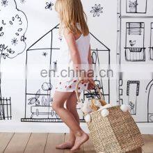 Natural Rustic Seagrass Luggy Basket Doll Stroller Trolley High Quality Wicker Shopping Basket Wholesale Supplier thumbnail-3