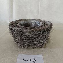 Customized Hot Sale Elm Branch Garden Flower Basket With Plastic Lining